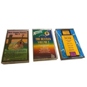 Lot of 3 Cassette Tapes Beatles Volume 2 Country Classics Vol 2 Party Songs